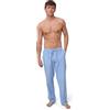 DANISH ENDURANCE Pantaloni Pigiama 100% Cotone, Azzurro, XL