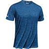 TACVASEN T-Shirt Running Uomo Maglia Palestra Uomo Maglietta Traspirante Maglietta Sportiva T-Shirts con Strisce Riflettenti Maglie da Calcio Blu, L