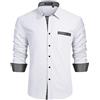 Enlision Camicia Bianco Uomo Elegante Manica Lunga Regular Fit Camicia Matrimonio Casual Camicie Classiche da Cerimonia Business con Tasca S