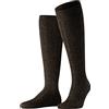 FALKE Teppich Im Schuh M Kh lana al ginocchio tinta unita 1 paio, Calzini lunghi Uomo, Marrone Dark Brown 5450, 39-40