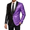 Vhersily Blazer Uomo Glitter Abito da Slim Fit Giacche Risvolto Paillettes Festivo Classic Una Fibbie Giacca Vestito Partito Spettacolo Cappotto Costume, Moda Chic Jackets per Feste Matrimonio Balli