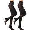 WAKUNA 2 Paia Collant Opaco Contenitivo Modellante Donna 40 Denari - Microfibra Calzamaglia Pantyhose Neri Colorati