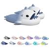 WIWIDANG Shark Swell Chanclas, Sharky Chanclas, Ciabatte Squalo Estive Open Toe Donna Uomo Pantofole da bagno Comode Sandali da Doccia Antiscivolo (Gradient White/Blue, 40/41 EU)