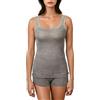 EGI Canottiera Donna Lana Seta Elegante Pizzo Made in Italy Sottogiacca Intimo Top Donna, Art. 1491 (L-XL, Grigio Medio)