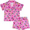 Disney Minni/Minnie Mouse, 100% Cotone con Bottoni Pigiama a Maniche Corte, Pink, 2-3 Anni: 98cm, Rosa