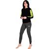 GIVOVA Pigiama Lungo Donna in Caldo Cotone in Varie Taglie E Colori, Pigiama Femminile (M (44), GI059 Nero)