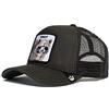Goorin Bros. The Farm Unisex Original Adjustable Snapback Hat Cappellino da Baseball, Trucker-Bandit-Black-#27769, Taglia Unica Uomo