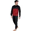 Australian Pigiama Lungo Uomo in Caldo Cotone in Vari Modelli E Taglie dalla M alla 2XL, Pigiama Maschile (IT, Testo, M, Regular, Regular, AI743-Rosso/Nero)