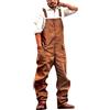 tacniseyw Salopette da lavoro da uomo, ampia, traspirante, a gamba larga, casual, da lavoro, con multitasche, resistenti, casual, leggeri, comodi da lavoro, Marrone, 3XL
