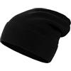 Lallier Berretto Unisex 100% Puro Cachemire, Cappello con Risvolto a Costine Caldo Morbido con Confezione Regalo per Donne e Uomini (Nero)