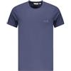 Ellesse Small Logo - T-Shirt Uomo 100% Cotone Ispirata al Tennis - Grafica Ricamata - Collo in Rib - vestibilità Reg (IT, Testo, M, Regular, Regular, Blu)