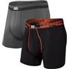 SAXX Underwear Co. Boxer da uomo con tasca in rete sportiva, 2 pezzi, Nero Digi DNa/Grafite, Small