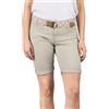 DENIMFY Bermuda Pantaloncini da donna con cintura, vestibilità normale, DFPia, pantaloni corti chino, estivi, in tinta unita, bianco, beige, rosa, blu, oliva, blu navy, S, M, L, XL, XXL