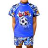 OcenaSun10 Set da bagno per bambini, 2 pezzi, protezione solare UPF 50+ e pantaloncini da bagno corti per spiaggia e piscina, taglie da 2 a 9 anni., Calcio, 3-4 Anni