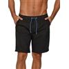 riverso RIVDavid - Costume da bagno da uomo, con coulisse, 100% poliestere, nero, blu, rosso, verde, arancione, S, M, L, XL, XXL, 3XL, 4XL, 5XL