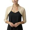 BlackButterfly Su Misura Bolero Manica 3/4 (Oro Champagne, L)