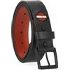 HARLEY-DAVIDSON Harley Davidson Cintura in Pelle da Uomo 38 mm, Nero (Toppa in Gomma), Small (30-32)