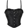 FGSS Women's Corset Top Bustier Renaissance - Vintage Lace Up Floral Print Corset Bodyshaper Boned Overbust