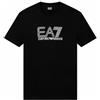 Emporio Armani EA7 T-Shirt da Uomo in Cotone, Linea Visibility, 7M001307 (IT, Testo, L, Regular, Regular, Nero)