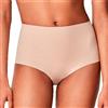 GISELA - Mutandina alta rinforzata, fascia cuciture donna, Pelle , M