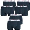 Fila Boxer Uomo 6-Confezioni - Trunks con Sportivo Logo - Cotone Elasticizzato - Molti Colori - Blu Marino, XXL - 6 Pack