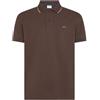SUN68 Polo Uomo, Polo Small Stripe ON Collar S/S Marrone Size S