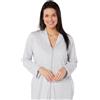 Suzy & Me Vestaglia da donna 100% cotone con cerniera, Grigio, 14-16