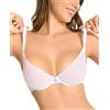 YANDW Reggiseno Sexy da Donna, Trasparente, Senza Fodera | Tessuto a rete in pizzo trasparente, leggero e traspirante per l'estate, crea una forma naturale del seno con un