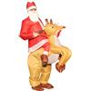 Yunmeryker Costume Natalizio Gonfiabile, Oggetti di Scena Leggeri, Abito in Maschera per Decorazioni, Babbo Natale