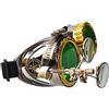 Perfeclan Funky Steampunk Occhiali Puntelli per foto Punk gotico Lenti colorate da sole unisex per cosplay, mascherate, feste, travestimenti, VERDE