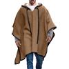 tacniseyw Mantello Ispessito Poncho in Lana da Uomo Versatile di Tendenza Felpa con Cappuccio Coperta Invernale Poncho da Uomo Portatile Caldo Tempo Libero Viaggi Quotidiani Abbigliamento Cowboy Hippie Giacca