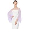 BEAUTELICATE Scialle Coprispalle Elegante Donna Stola Chiffon Cape Estivo per Abito Sposa Damigella Cerimonia Matrimonio Serata