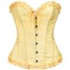 riou Corsetto da donna con lacci, corsetto overbust disossato, stile vintage, taglie forti, senza spalline, con scollo a V, bustino da sposa, body gotico medievale, bustino sottoseno, body cosplay per