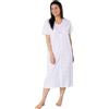 Suzy & Me Camicia da notte da donna, 100% jersey di cotone, con stampa a farfalle, colore ciliegia, rosa navy o aqua. taglie 40-42 44-44 46-48 50-52