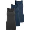 VERO MODA VMMAXI My Soft Long Tank Top GA 3P - Canotta da Donna