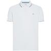 SUN68 Uomo Polo con Dettagli A Contrasto in Cotone Bianco