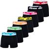 Ellesse Yema, boxer da uomo, confezione da 7 pezzi, con logo, senza intervento, cotone elasticizzato