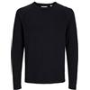 JACK & JONES Jjebreeze Knit Crew Neck SN Maglione Lavorato a Maglia, Nero, L Uomo