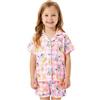 Get Trend Bluey Pigiama Bambina Estivo con Bottoni, 2-6 Anni, Set 2 Pezzi con Maglietta Manica Corta e Pantaloni Corti, Regalo Bambine (5-6 Anni, Multi Bluey)