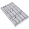 harayaa Vassoio per esposizione di occhiali Organizzatore di gioielli Organizzatore di occhiali da sole Custodia per occhiali per camera da letto, 15 Grigia