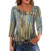 Kistore Camicette da donna con maniche a 3/4, con scollo asimmetrico, abbigliamento alla moda da donna, taglie S-2XL