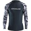 Dickly Camicia da bagno da uomo Camicia da surf Asciugatura rapida Stampa moda Costume da bagno Camicia da spiaggia Tuta da surf per nuoto Surf Vela, l