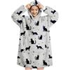 Queenshin Felpa Coperta con Cappuccio e Maniche Donna Uomo Oversize Hoodie | Verde Coperta Portatile Super Morbida Calda Comoda Invernale Regalo Compleanno Natale per Adulti Adolescentee Divano e Casa