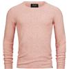 Indicode Uomini Loakim Knit Sweater | Maglione Classico a Maglia Melange con Scollo Rotondo Coral Cloud M