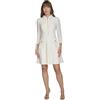 Tommy Hilfiger Zip Front V Neck Collared Pockets Shirt Dress Vestito Donna