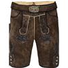 Edelnice Trachtenmode Pantaloni corti bavaresi in pelle Fabian con cintura in pelle di capra, taglie 46-64