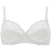 Lepel 2 Pezzi Reggiseno Donna 250 Belseno in Pizzo Senza Ferretto - Coppa B - C, Bianco 4C