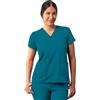 ADAR Medical Uniforms Adar Aggiunta per Donna - Moderna V-Collo Top - A6008 - Caraibica Blu - XS