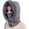 YWTAENOH - Set di cappello invernale da donna, berretto invernale, balclava in pile, maschera per il viso, sciarpa per il collo, set di paraorecchie, cappello da sci, cappello da neve, cappello in