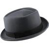 MZSKLW Uomo Donna Top Pork Pie Cappelli Bowtie Band Fedora Cappellino Trilby Cappellini Jazz Party Viaggi all'aperto(Gray)